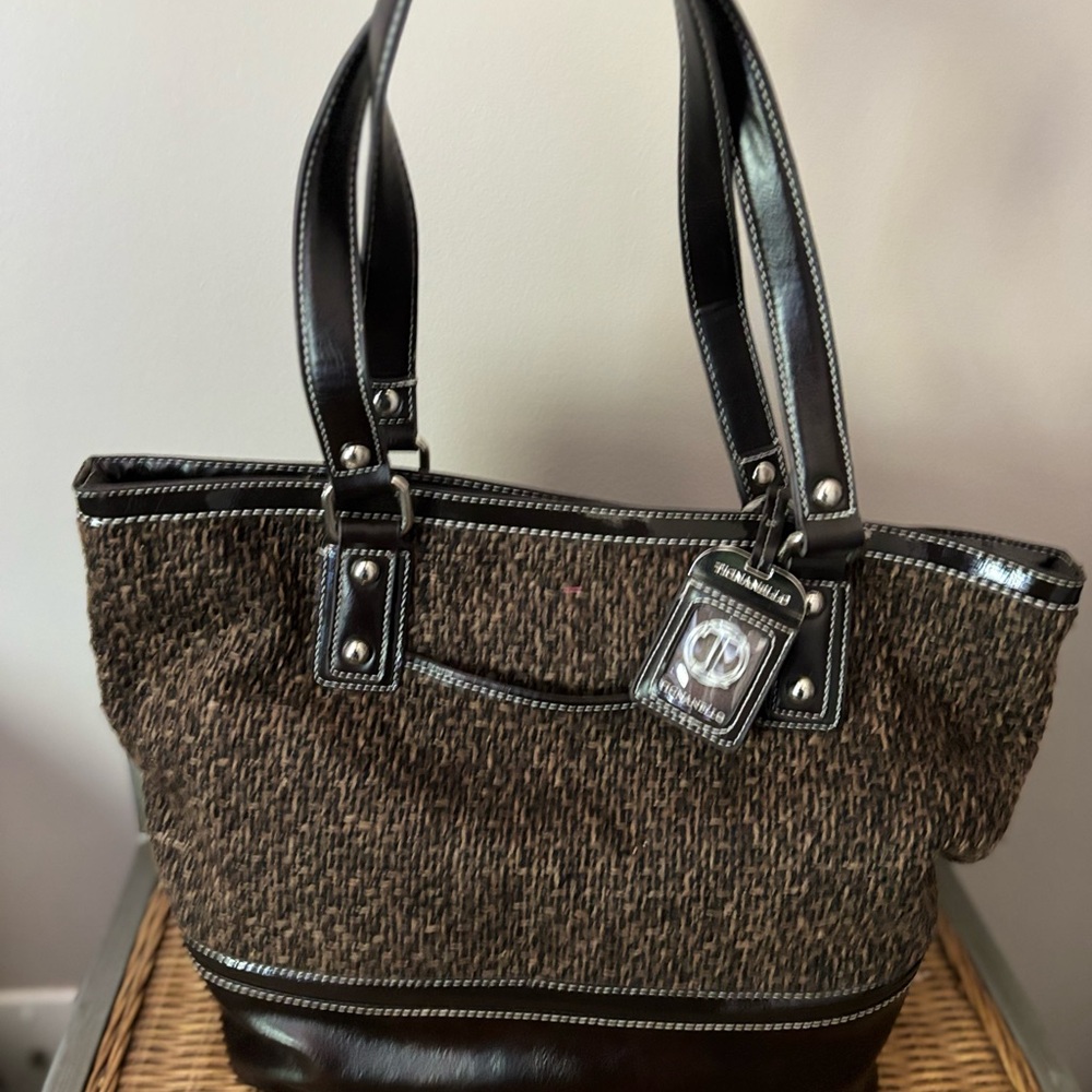 Tignanello Black and Brown Tote